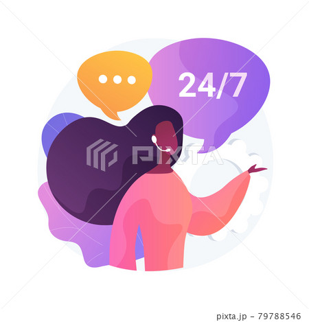 Call center abstract concept vector illustration. 79788546