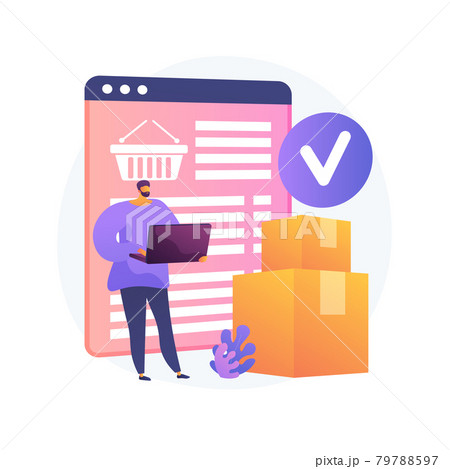 Online order delivery service vector concept metaphor. Online order delivery service vector concept metaphor. 79788597