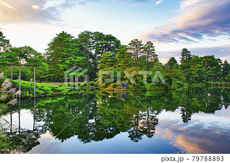 金沢市 兼六園 霞ヶ池と蓬莱島 金沢市 兼六園 霞ヶ池と蓬莱島 79788893