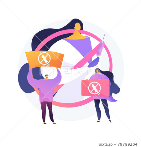 Refusal of vaccination abstract concept vector illustration. 79789204