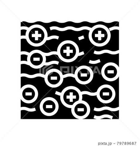 coagulation and flocculation water filter glyph icon vector illustration 79789687