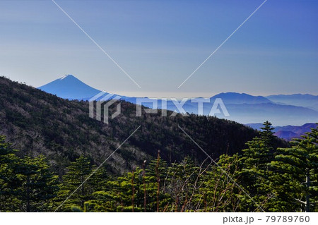 北奥千丈岳からの富士山と毛無山 79789760