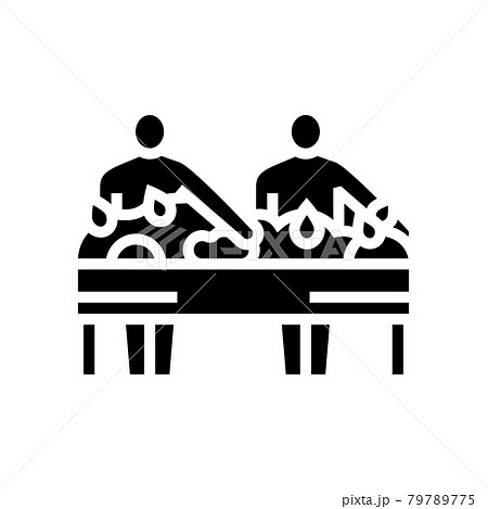 sorting tea glyph icon vector illustration 79789775