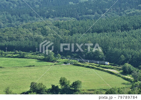 鉄道写真撮影名所増田山 根室本線狩勝峠の絶景 鉄道写真撮影名所増田山 根室本線狩勝峠の絶景 79789784