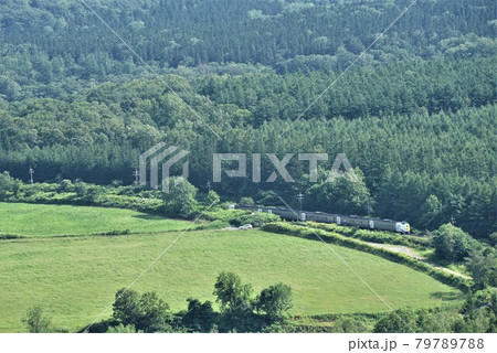 鉄道写真撮影名所増田山 根室本線狩勝峠の絶景 鉄道写真撮影名所増田山 根室本線狩勝峠の絶景 79789788