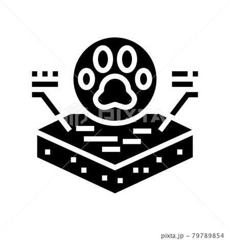 animal footprint on soil glyph icon vector illustration 79789854