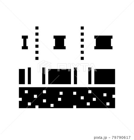 stages of pipeline construction glyph icon vector illustration 79790617