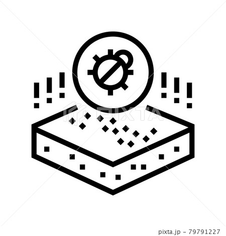 dangerous bug on soil line icon vector illustration 79791227