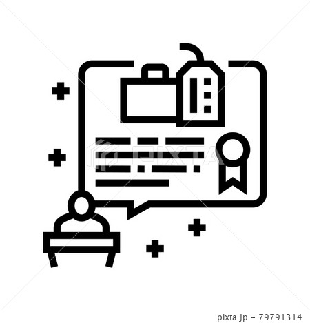 presentation webinar reputation management line icon vector illustration 79791314