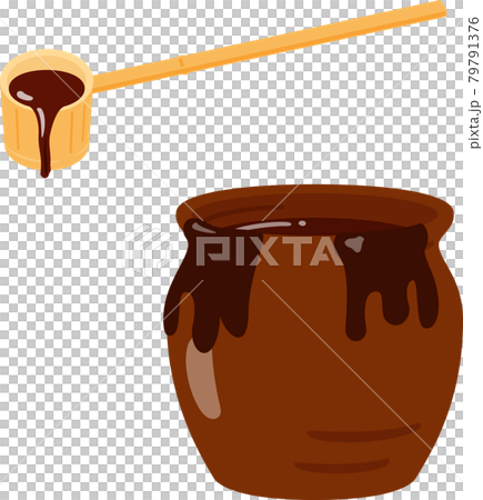 甕に入ったタレと柄杓で掬ったタレ 甕に入ったタレと柄杓で掬ったタレ 79791376