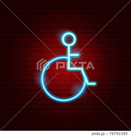 Disabled Neon Sign Disabled Neon Sign 79791395