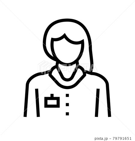 nurse homecare service line icon vector illustration 79791651