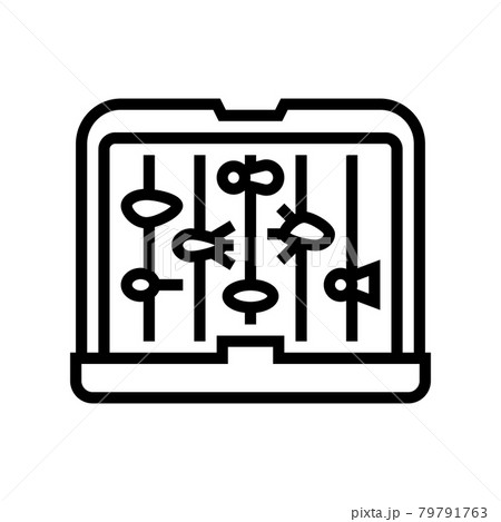 fly fishing box line icon vector illustration 79791763