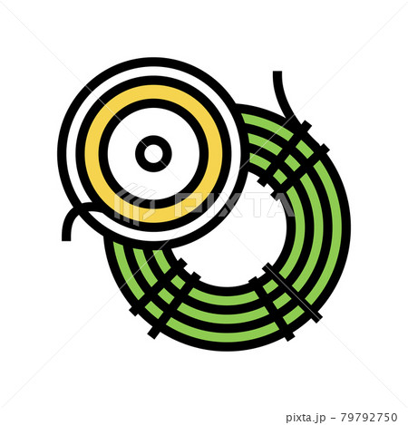 fly fishing line color icon vector illustration - Stock