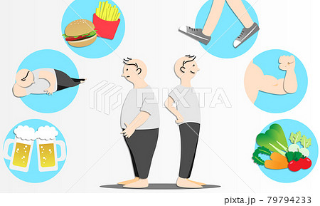 ダイエットのビフォーアフター ダイエットのビフォーアフター 79794233