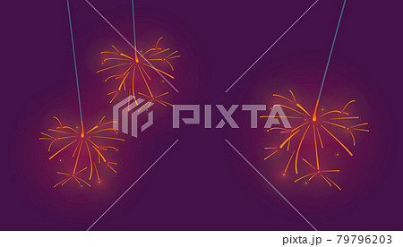 線香花火のベクターイラスト素材のイラスト素材