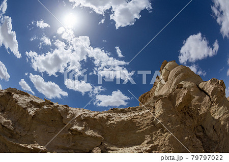 Yardang landform landscape in west of china Yardang landform landscape in west of china 79797022