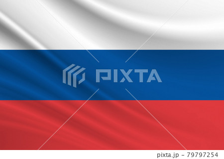 Flag of Russia. Fabric texture of the flag of Russia Flag of Russia. Fabric texture of the flag of Russia 79797254