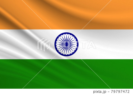 Flag of India Fabric texture of the flag of India 79797472