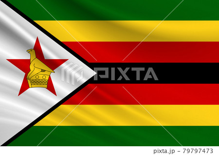 Flag of Zimbabwe Fabric texture of the flag of Zimbabwe 79797473