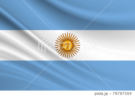 Flag of Argentina. Fabric texture of the flag of Argentina Flag of Argentina. Fabric texture of the flag of Argentina 79797504