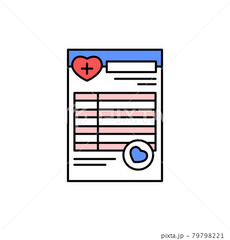 Medical insurance color line icon. Pictogram for web page, mobile app Medical insurance color line icon. Pictogram for web page, mobile app 79798221