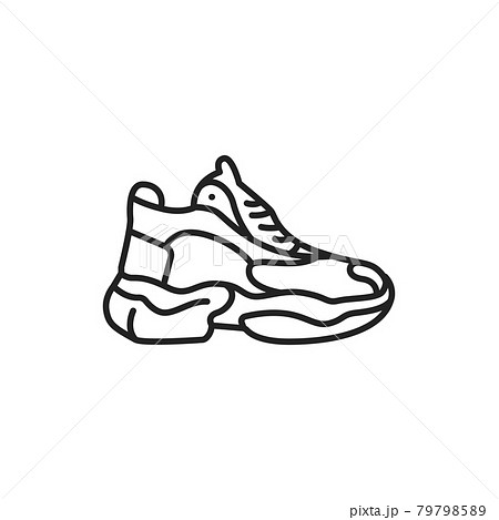 Sneakers Color Line Icon Pictogram For Web のイラスト素材