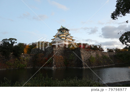 秋の風景、大阪城と紅葉(Chateau of Osaka) 秋の風景、大阪城と紅葉(Chateau of Osaka) 79798977