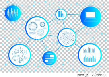 Graph Numeric Technology Data Icon AI Vector Material 79799435