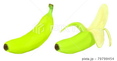 バナナ　青　イラスト　1本セット 79799454