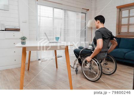 An Asian disabled man sits in a wheelchair is stressed and disappointed After having a car accident, The concept of negligence and the effects of drunk driving An Asian disabled man sits in a wheelchair is stressed and disappointed After having a car accident, The concept of negligence and the effects of drunk driving 79800246