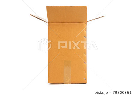 Open cardboard box isolated on a white background. 79800361