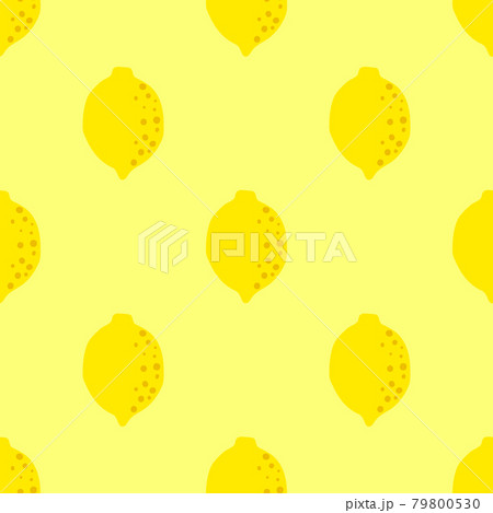 Lemon yellow pattern seamless in bright colors. Repeat background with fruit vector pattern. Citrus 79800530