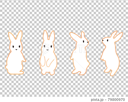 うさぎの可愛いポーズ集のイラスト素材 うさぎの可愛いポーズ集のイラスト素材