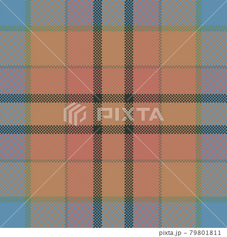 Pixel background vector design. Modern seamless pattern plaid. Square texture fabric. Tartan scottish textile. Beauty color madras ornament. 79801811