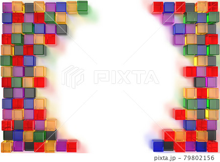 3d rendering image of colorful cubic glass 3d rendering image of colorful cubic glass 79802156