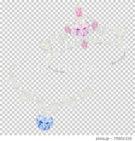 ダイアモンドジュエリーの手描き水彩風イラスト 79802326