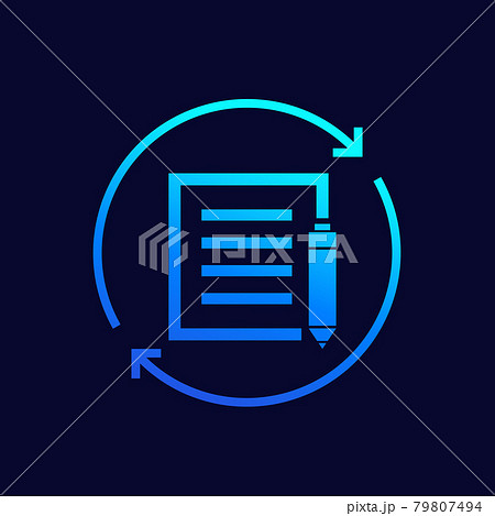 rewrite or edit icon, vector 79807494