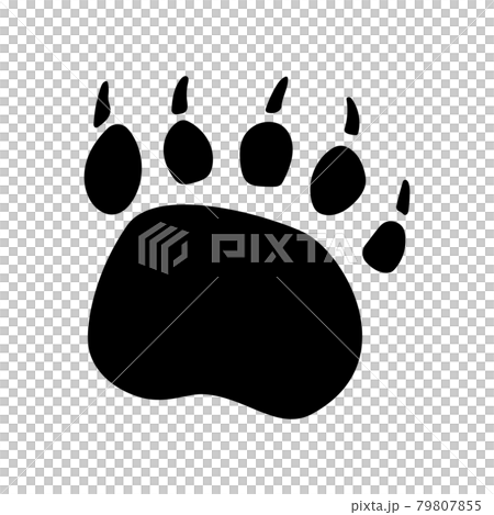 クマの足跡 前足 のイラスト素材
