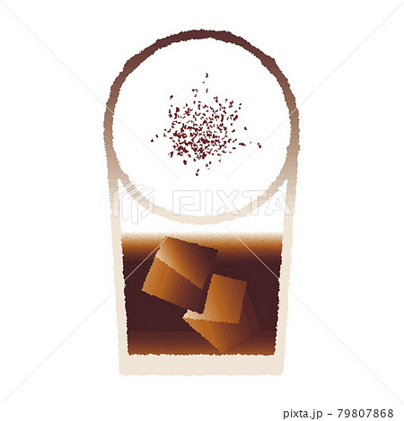 アイスカプチーノ_水彩風_素材 79807868