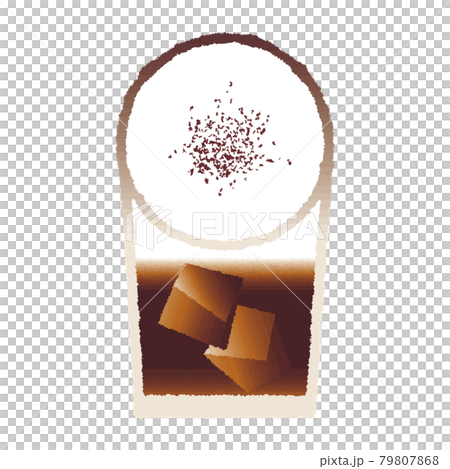 Ice cappuccino_watercolor style_material 79807868