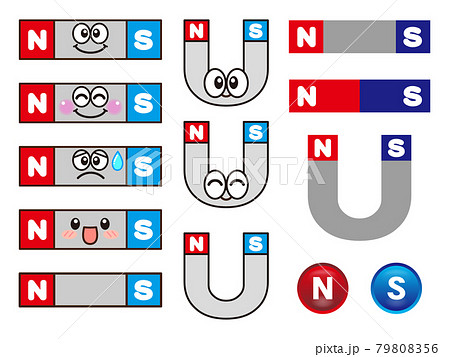 磁石のイラスト素材セットのイラスト素材