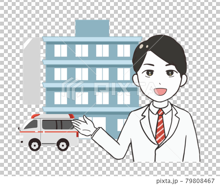病院 救急車 男性医師 病院 救急車 男性医師 79808467