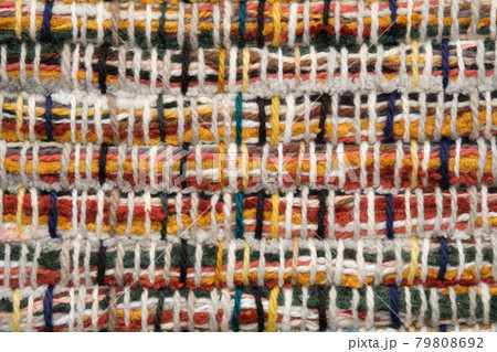 Homespun rug or carpet texture,  rustic homespun doormat background. 79808692