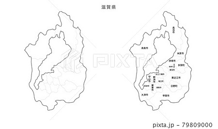 白地図-日本-地区町村入り_滋賀県