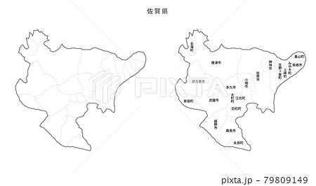 白地図-日本-地区町村入り_佐賀県