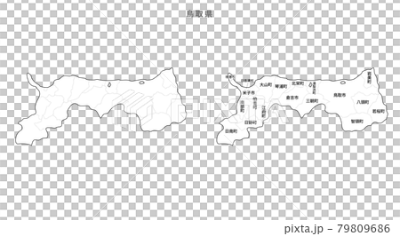 Blank Map-Japan-Entering Districts, Towns and Villages_Tottori Prefecture Blank Map-Japan-Entering Districts, Towns and Villages_Tottori Prefecture 79809686