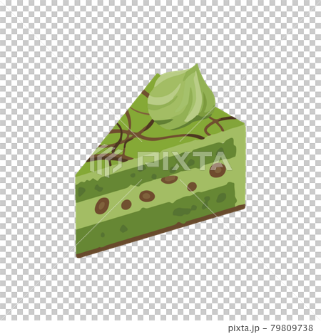 イラスト素材：抹茶ケーキのイラスト素材 [79809738] - PIXTA