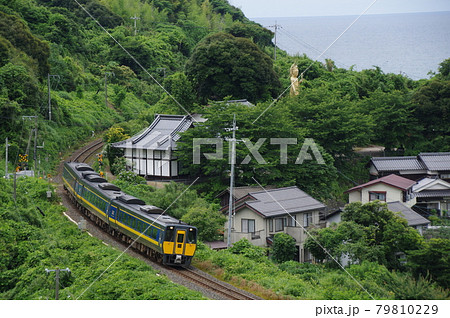 山陰本線　日本海沿いを行く特急おき（キハ187） 79810229