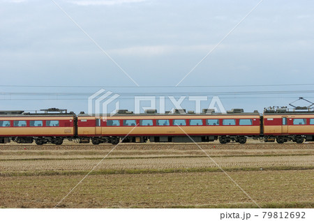 北陸本線 美川ー加賀笠間 JR西日本 485系 A02編成(京都) ⑦ モハ485-128 山側 北陸本線 美川ー加賀笠間 JR西日本 485系 A02編成(京都) ⑦ モハ485-128 山側 79812692
